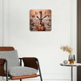 thumbnail image 2 of Square Wall Clock,Guitar Leaning Against The Wall On Wooden Floor,Silent Non-Ticking Wall Clock Decor for Home Office Kitchen Living Room Bedroom(14inch), 2 of 4