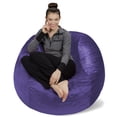 thumbnail image 2 of Sofa Sack Bean Bag Chair, Memory Foam Lounger with Microsuede Cover, Kids, Adults, 4 ft, Purple, 2 of 6