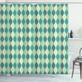 thumbnail image 1 of Ambesonne Abstract Shower Curtain, Oval Curved Lines Dots, 69"Wx70"L, Sea Green Petrol Blue, 1 of 3