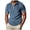 Navy, variant on Afdoent Mens Polo Shirts Male Fashion Summer Corduroy Half Zip Lapel Short Sleeve Comfortable