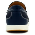thumbnail image 5 of Aston Marc Men's Loafer, Premium Leather Slip-On Shoes for Business, Casual, & Everyday Wear - Navy, Size 9.5, 5 of 6