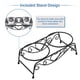 thumbnail image 4 of Alimentador de mascotas de acero inoxidable doble para perros y gatos, tazones de agua, comedero para platos, soporte de estante, tazones dobles para perros, comedero para perros Fugacal CWGG10100, 4 of 6