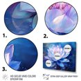 thumbnail image 3 of Designart "Blue Pink Lotus Pond Reflections of Tranquility" Floral Metal Wall Art Set, 3 of 5