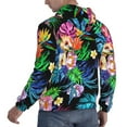 thumbnail image 6 of Wukai Colorful Flowers Print Men Hoodies Fleece Sweatshirts Long Sleeve Sweaters Pullover Fall Outfits Winter Clothes-Large, 6 of 7