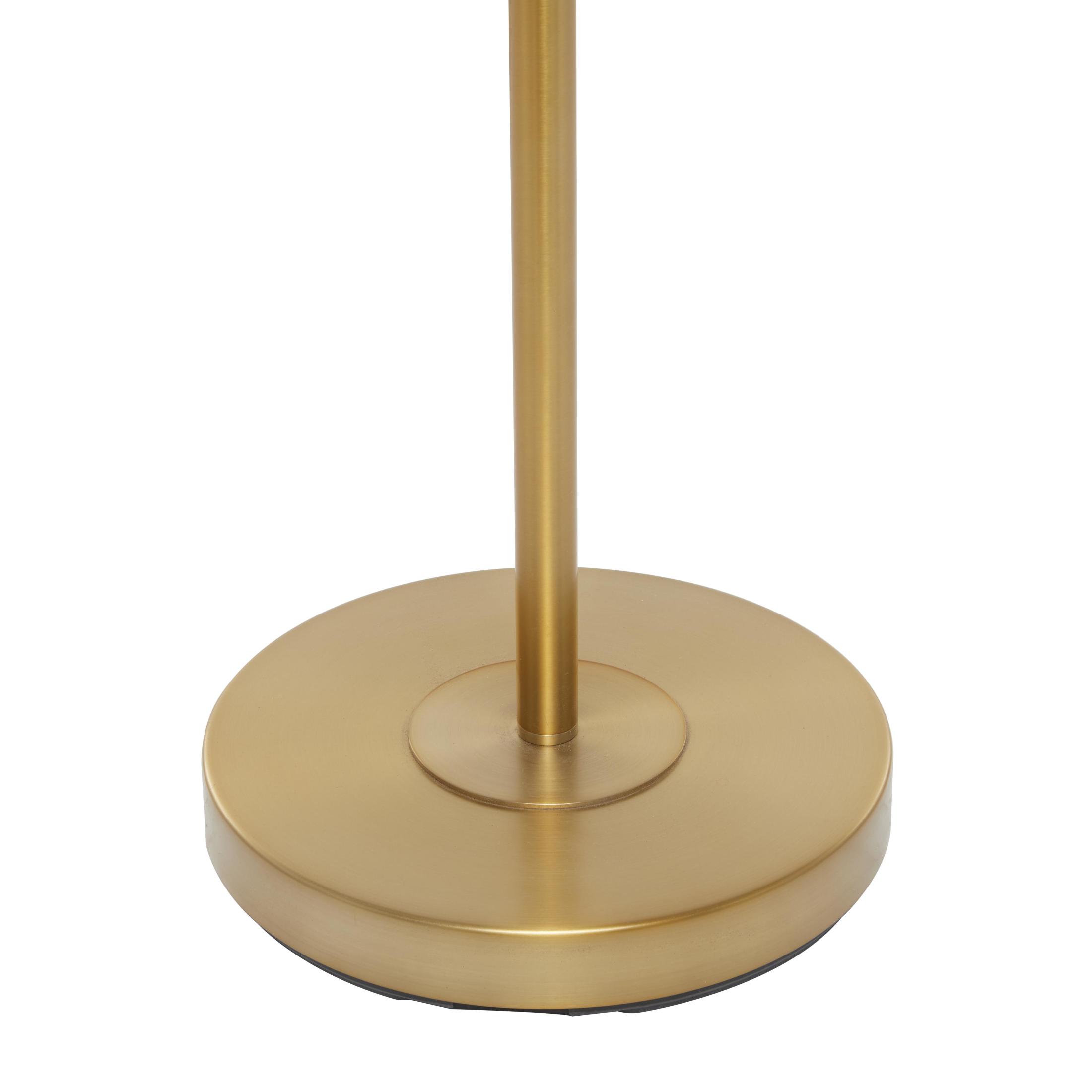 DecMode 69" Ribbed Blue Floor Lamp with Blue Velvet Shade