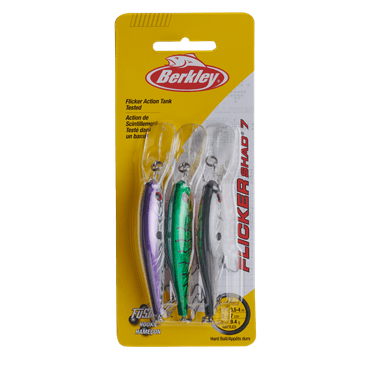 Berkley Flicker Shad Fishing Lure 3 Pack, Assorted Colors