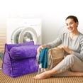 thumbnail image 5 of Cheer Collection Wedge Reading Pillow with Adjustable Bolster Memory Foam Back Support Purple, 5 of 5