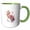 Green/White, variant on 3drose, Splendid Letter S. Floral Monogram, Decorated with Rose Flowers Art, 11oz Magic Transforming Mug