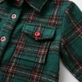 thumbnail image 4 of Landzoo Toddler Boys Girls Shirt Coat Jacket Plaid Long Sleeve Kids Lapel Button Tops Outwear Cozy Lightweight Children Sweatshirts, 4 of 5