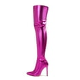 thumbnail image 2 of Boots for Women,Fashion Pointed Toe High Heel Over The Knee Boots With Back Zipper For Elegant Outings And,Knee High Boots Women,Hot Pink,8, 2 of 9