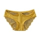 thumbnail image 3 of Gibobby Tangas de mujer ilusion Ropa interior de mujer Bragas de encaje sexy Estiramiento Hipster Calzoncillos Ropa interior Señora Ropa interior(Amarillo,XL), 3 of 5