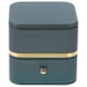 thumbnail image 1 of Square Ring Bearer Box Classic Appearance Jewelry Display Dark Green Golden Border Pu Lint 1Pack, 1 of 4
