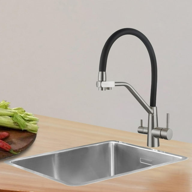 Grifo de Cocina de Purificación Macarena Grifo de la Cocina D con Control de Frío y Calor Doble Cabezal