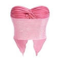 thumbnail image 4 of Parte Superior Del Tubo Mujeres Malla Costura Crop Tube Tops European Y2K Impreso Sexy Tube Tops (Rosa S) Kuymtek para Mujer Rosa T XL, 4 of 6