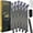 Black, variant on Ink Permanent Waterproof Eyebrow Mapping Pencils, Microblading, and Blades Henna Applications 12 Piece Brow Mapping Peel Off Pencil Set with Shaper/Sharpener & For Marking, Filling & Outlining (Black)