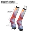 thumbnail image 2 of Fotbe Colorful Abstract Waves Calcetas Divertidas Estampadas para Hombre y Mujer, Calcetas de Algodón hasta la Rodilla para Caminar, Correr, Enfermería y Embarazo, 2 of 6