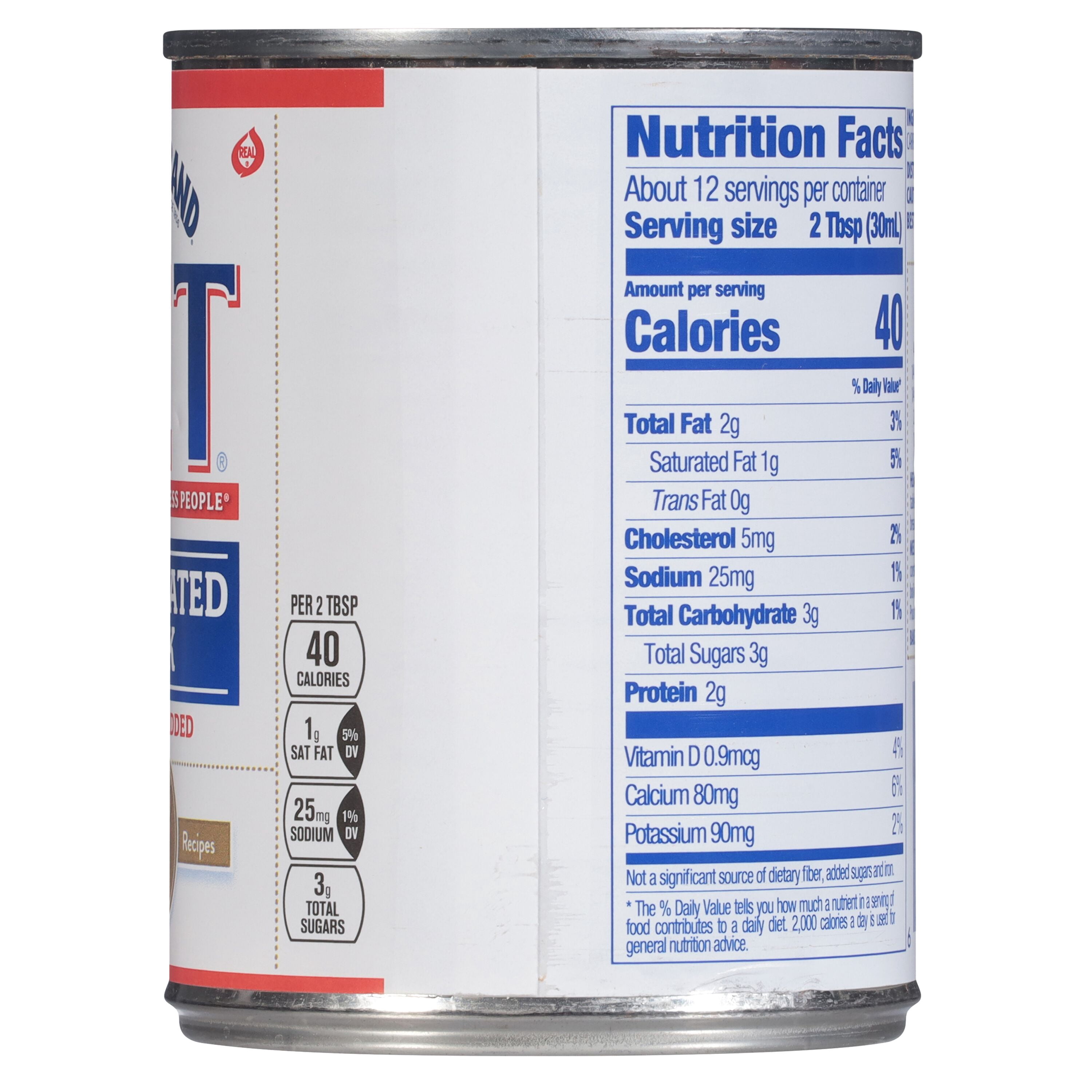 PET Evaporated Milk, Vitamin D Added, Liquid, 12 fl oz