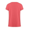 thumbnail image 4 of Women's Summer Short Sleeved T Shirt Solid Color Covered Sleeve Top Sports T Shirt for Women Workout Tees Womens Long Sleeve T Shirts Casual Shirts for Women Summer Ladies Long Sleeve T Shirts Shirts, 4 of 5