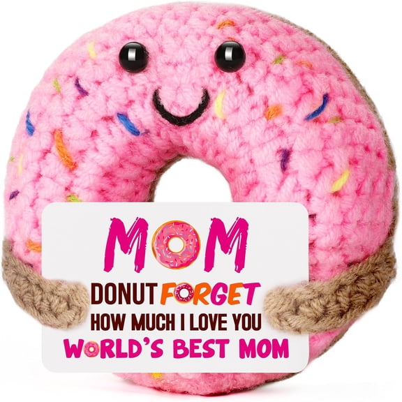 UCEI Handmade Crochet Donut Plush Mother's Day Gift for Mom 3.1 Inch