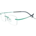 thumbnail image 5 of FONEX Titanium Glasses Frame,Rimless Frameless Optical Eyewear Eyeglasses for Men and Women F85634 (85899 Green), 5 of 8