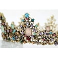 thumbnail image 5 of Corona de reina barroca con joyas, coronas y tiaras de boda con diamantes de imitación para mujeres, accesorios para el cabello para fiestas de disfraces con piedras preciosas, 5 of 5