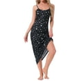 thumbnail image 2 of INSPIRAR CHIC Vestidos de Noche para Mujeres Sin Mangas con Tirantes Espagueti Cuello Redondo Primavera Verano Vestido de Dormir XL Negro Estrella Luna, 2 of 6
