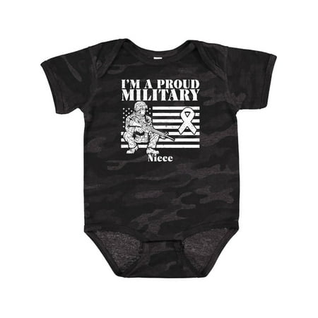 

Inktastic Proud Military Niece Red Friday Gift Baby Girl Bodysuit