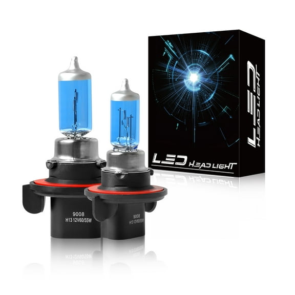 IHNZCB High Performance Headlight Bulbs 9008/H13 High/Low Beam Bulbs 4200K Warm White 2x