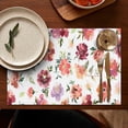 thumbnail image 5 of Pioneer Flower Floral Print Pattern Summer Placemats Table Placemats Set Of 4-Linen Kitchen Washable Placemats Table Mats 12x18 Inch Non-Slip Heat Resistant, 5 of 5