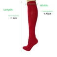 thumbnail image 6 of Colorful Slouch Socks 3 Pairs Scrunch Knee Socks Shoe Size 5-10 (Ecru - Red - Limone), 6 of 13