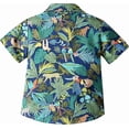 thumbnail image 7 of Toddler Boys Hawaiian Shirt Baby Boy Button Down Shirt Kids Short Sleeve Tops Beachwear Print Aloha Cotton T Shirts for 1-7 Years, 7 of 7