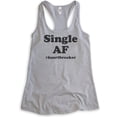 thumbnail image 1 of Single AF #Heartbreaker Tank Top, Ladies Racerback Tank Top, Single Tank, Breakup Tank, Divorce Tank, Heather Gray, X-Large, 1 of 3