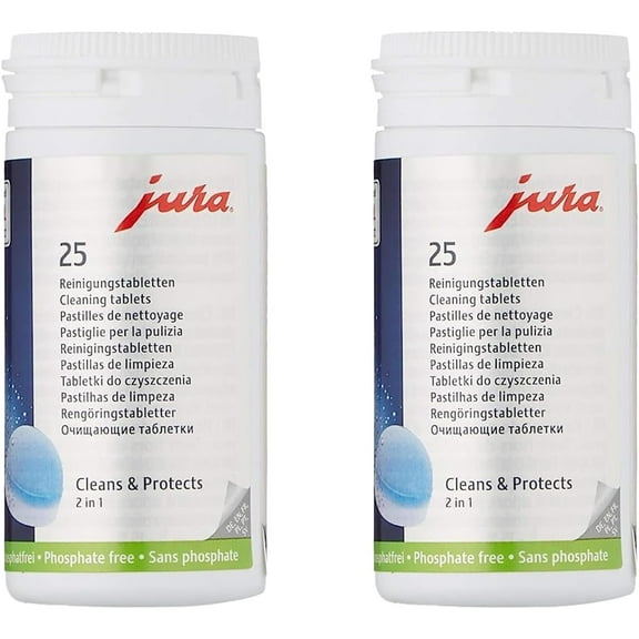 Jura 2-Phase Cleaning Tablets for Fully Automatic Coffee Machines, 50 Count