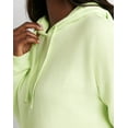 thumbnail image 4 of Hanes Women's Garment Dyed Fleece Hoodie Chic Lime L, 4 of 5