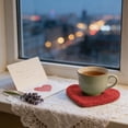 thumbnail image 6 of Lilixerw Heart-Shaped Coaster & Placemat,Valentine Day Plush Teddy Velvet Heat Resistant Table Mat,3-in-1 Cup & Dish Pad and Table Decor,Soft Festive Mat for Drinks & Meals,7.5x6.3in,Red, 6 of 6