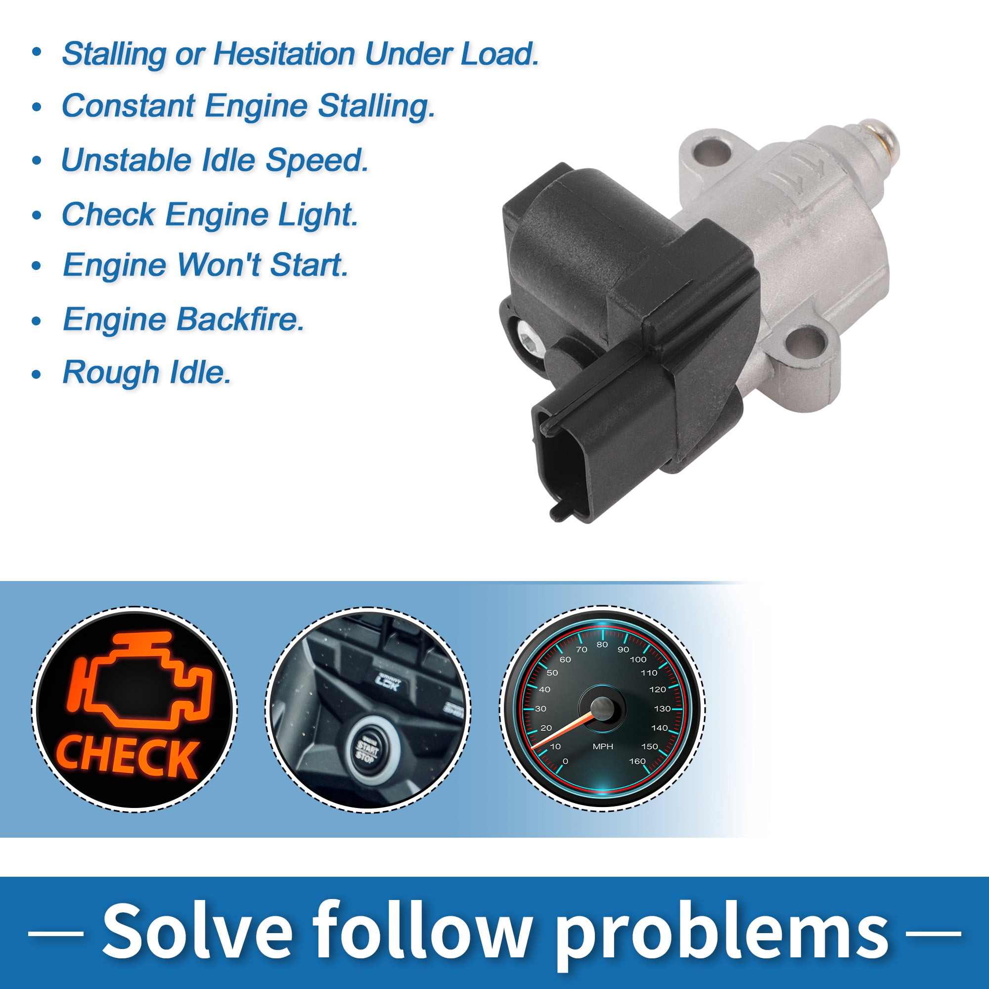 Unique Bargains Car Idle Air Control Valve for Hyundai Accent 2006-2011 No.3515026960 IACV Idle Motor Idle Air Control Valve