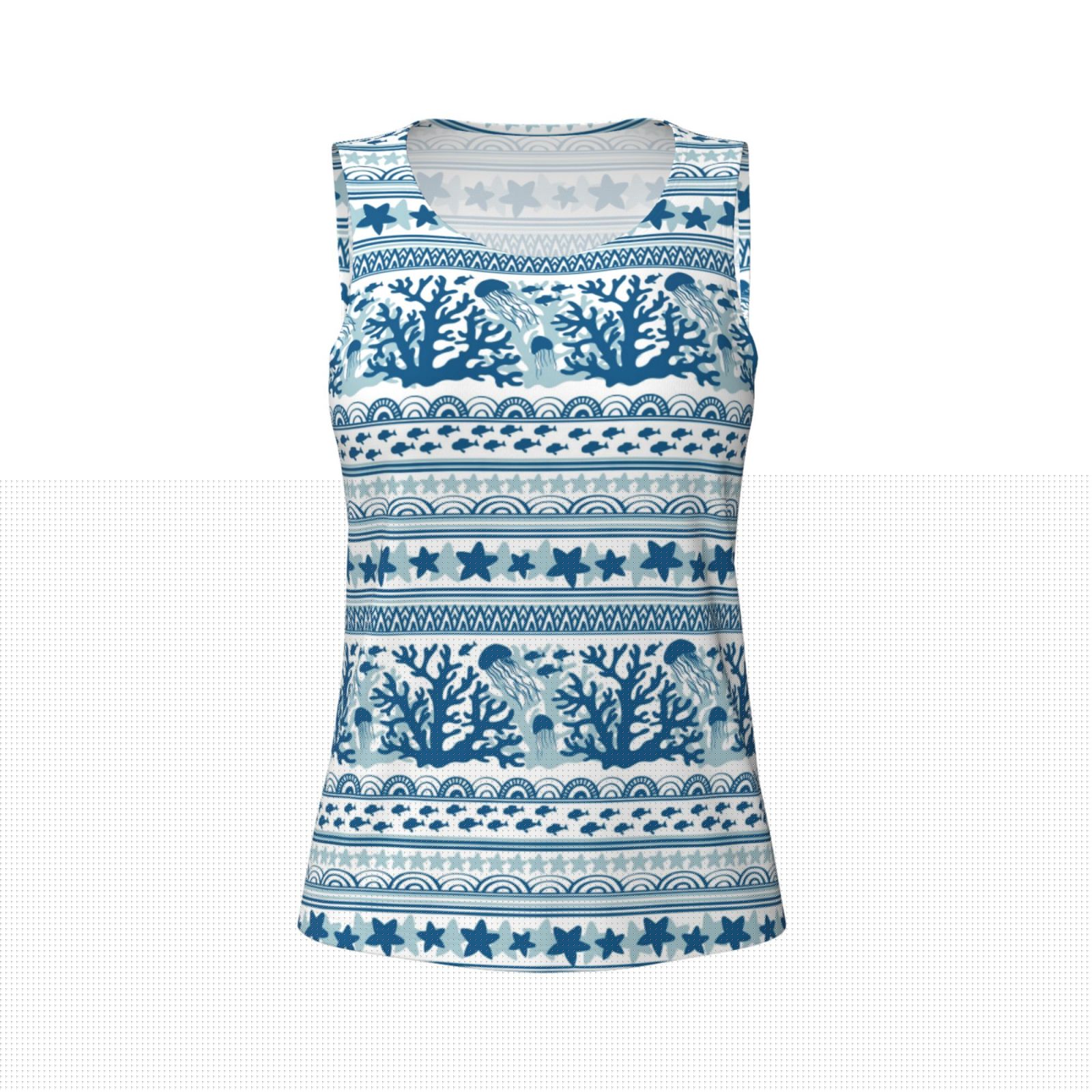 thumbnail image 4 of Gaeub Sea Underwater Jellyfish Women's Workout Tank Tops Lightweight Sleeveless Shirts for Women for Athletic Running Tennis Yoga - Large, 4 of 9