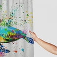 thumbnail image 3 of Orinice  Sea Turtle Shower Curtain Coastal Ocean Beach Theme Colorful Funny Polyester Fabric Cloth Waterproof Washable Bathroom Shower Curtains Sets with Hooks,  69x72, 3 of 7