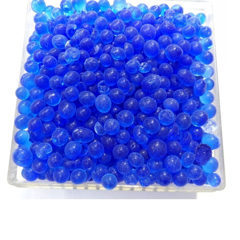 EXMAX Blue Indicating Silica Gel Beads(2-4mm) Desiccant Functional Hard Plastic Canister Dehumidifier Moisture Absorb Box Dryer for Camera Microscopes Telescopes - 10 Pack