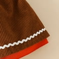 thumbnail image 7 of GYRATEDREAM Infant Baby Girl Corduroy Overall Dress Toddler Christmas Gingerbread Man Bowknot Casual Suspender Dresses Fall Winter Clothes Brown for 3M-3T, 7 of 7