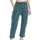 thumbnail image 2 of Pantalones deportivos para mujer, cintura elástica, bolsillos grandes, diseño de línea dividida, pantalones de chándal informales de moda, azul pavo real XL, 2 of 5