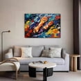 thumbnail image 5 of Abstract Art Modern Decorative Painting Footprints Framed Canvas Poster Bedroom Decor Sports Landscape Office Room Decor Gift,Frame-style,28×41inch (70×105cm), 5 of 8