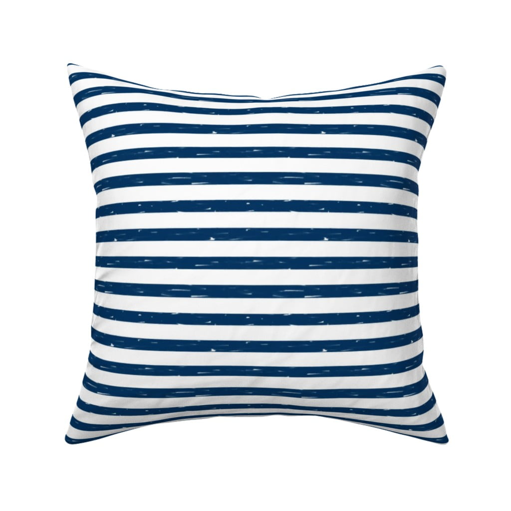 Retro Watercolor Stripe Throw Pillow Cover w Optional Insert by Roostery