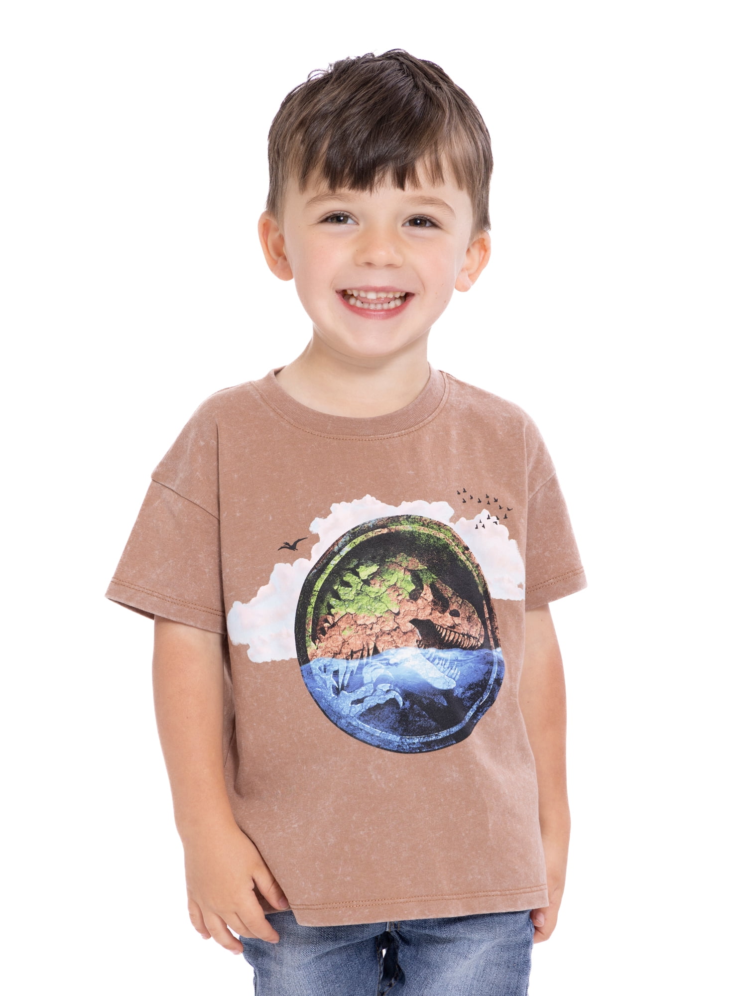 Jurassic Toddler Graphic Crewneck Tee with Short Sleeves, Sizes 12M-5T
