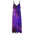 thumbnail image 6 of A Purple And Blue Nebula Sleeveless Dress Dresses Women Summer Women's Summer Clothing, 6 of 9