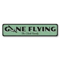 thumbnail image 2 of Gone Flying Novelty Decor, Metal Wall Sign - 4x18 Inches, 2 of 4