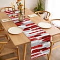 thumbnail image 3 of Red Abstract Table Runner - 108 Inch Long, Kitchen Dining Table Runner Dresser Scarves, Grey Modern Mottled Art Oil Painting Farmhouse Decor for Coffee Tables Wedding Party Banquet, 3 of 8