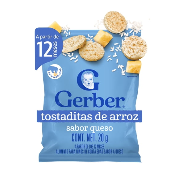 Tostaditas Sabor Queso Gerber 4ta Etapa, Bolsa de 20g
