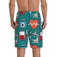 thumbnail image 3 of Gaeub Medical Elements Printed Men's Short Pajama Pants, Lightweight Lounge & Sleep Bottoms Keep You Cool - Medium, 3 of 9
