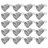 KAKOWELY 30Pcs Christmas Decoration Bells Mini Bell Silver Diy Accessory For Bag Pendant